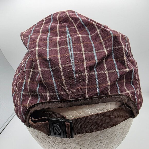 Element Crowns Plaid Adjustable Unisex Hat Brown Check Pattern Cap Casual - Picture 3 of 9